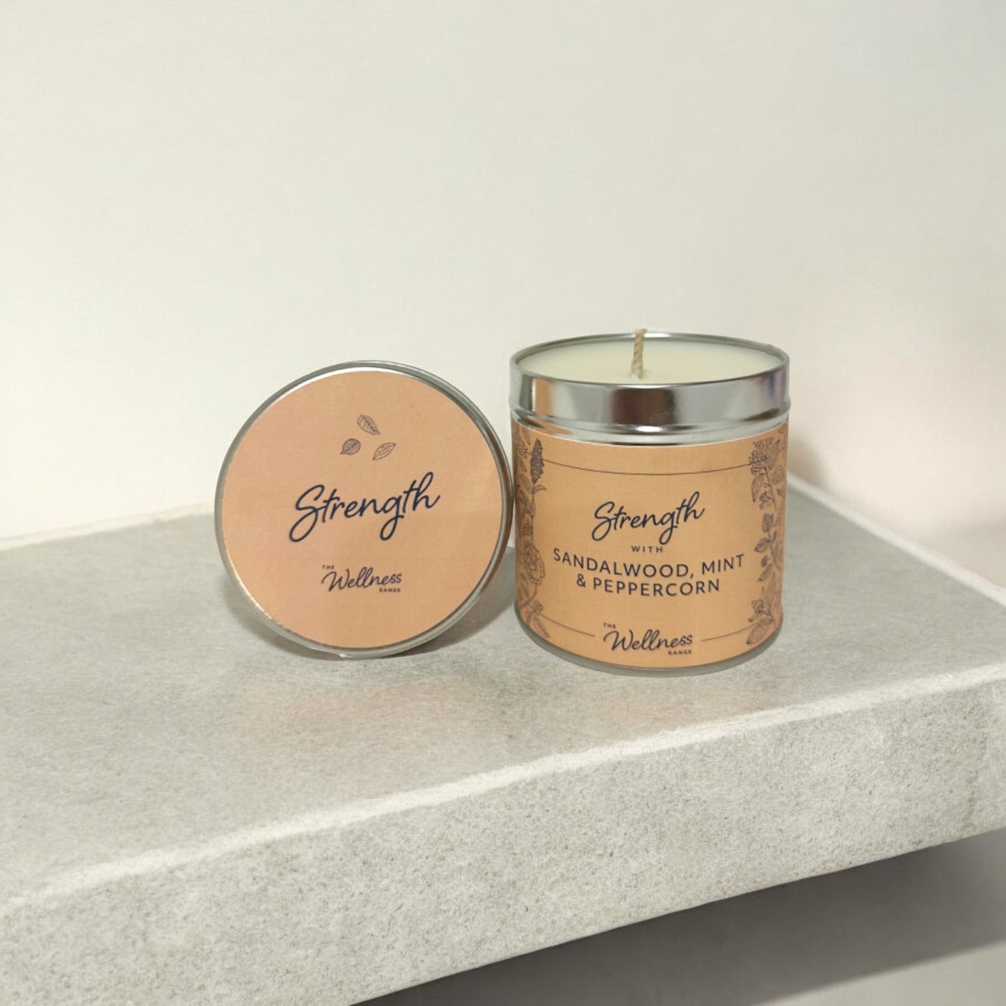 Strength Sandalwood, Mint & Peppercorn Wellness Candle