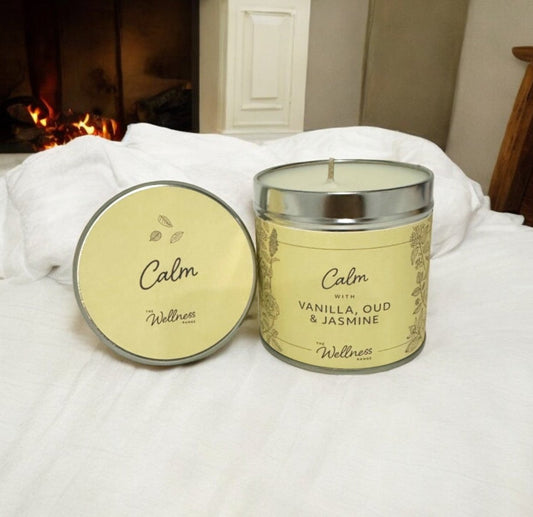 Calm Wellness Candle with Vanilla, Oud & Jasmine