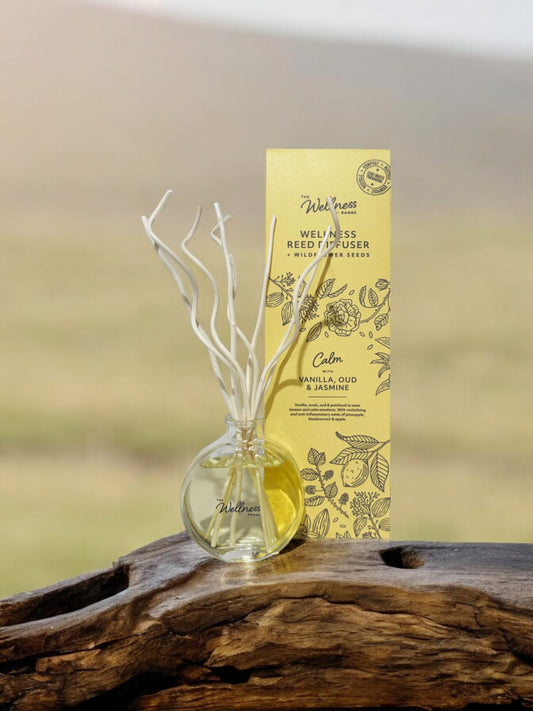 Calm Wellness Reed Diffuser with Vanilla, Oud & Jasmine